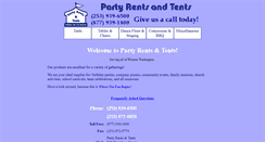 Desktop Screenshot of partyrentsandtents.com