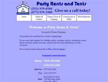 Tablet Screenshot of partyrentsandtents.com